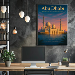 Abu Dhabi Where Tradition Meets Poster PosterGoat