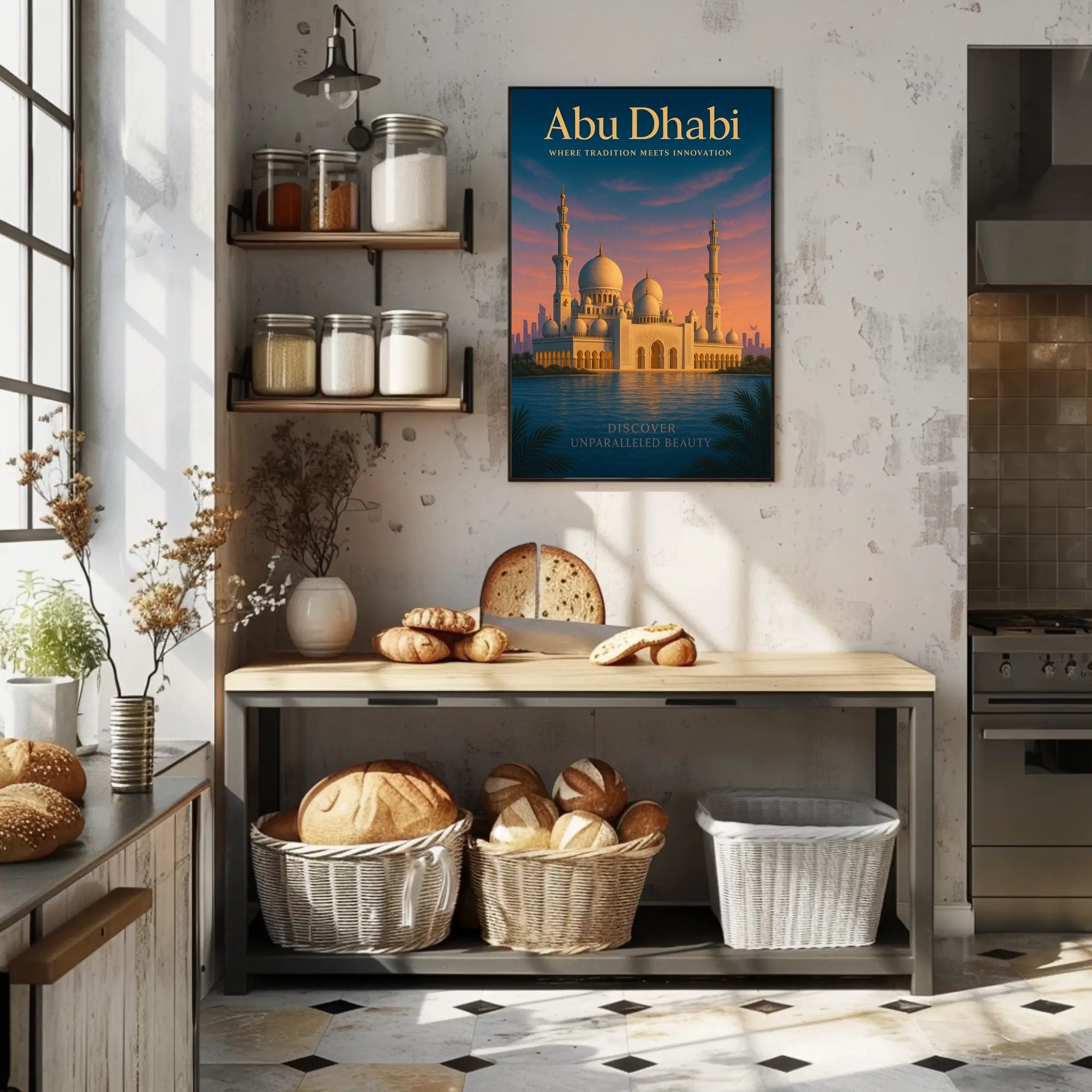 Abu Dhabi Where Tradition Meets Poster PosterGoat