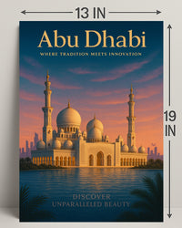 Abu Dhabi Where Tradition Meets Poster PosterGoat