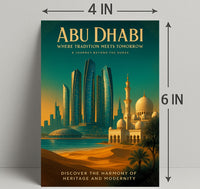 Abu Dhabi Where Tradition Meets Tomorrow Poster PosterGoat