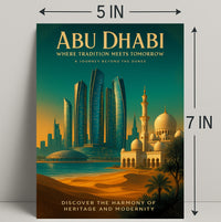 Abu Dhabi Where Tradition Meets Tomorrow Poster PosterGoat
