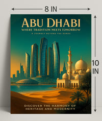 Abu Dhabi Where Tradition Meets Tomorrow Poster PosterGoat