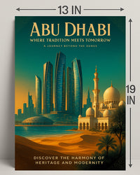 Abu Dhabi Where Tradition Meets Tomorrow Poster PosterGoat