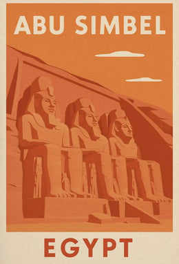 Abu Simbel Egypt Vintage Travel Poster PosterGoat