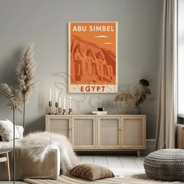 Abu Simbel Egypt Vintage Travel Poster PosterGoat