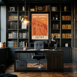 Abu Simbel Egypt Vintage Travel Poster PosterGoat