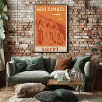 Abu Simbel Egypt Vintage Travel Poster PosterGoat