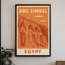 Abu Simbel Egypt Vintage Travel Poster PosterGoat