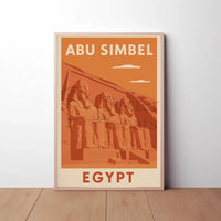 Abu Simbel Egypt Vintage Travel Poster PosterGoat