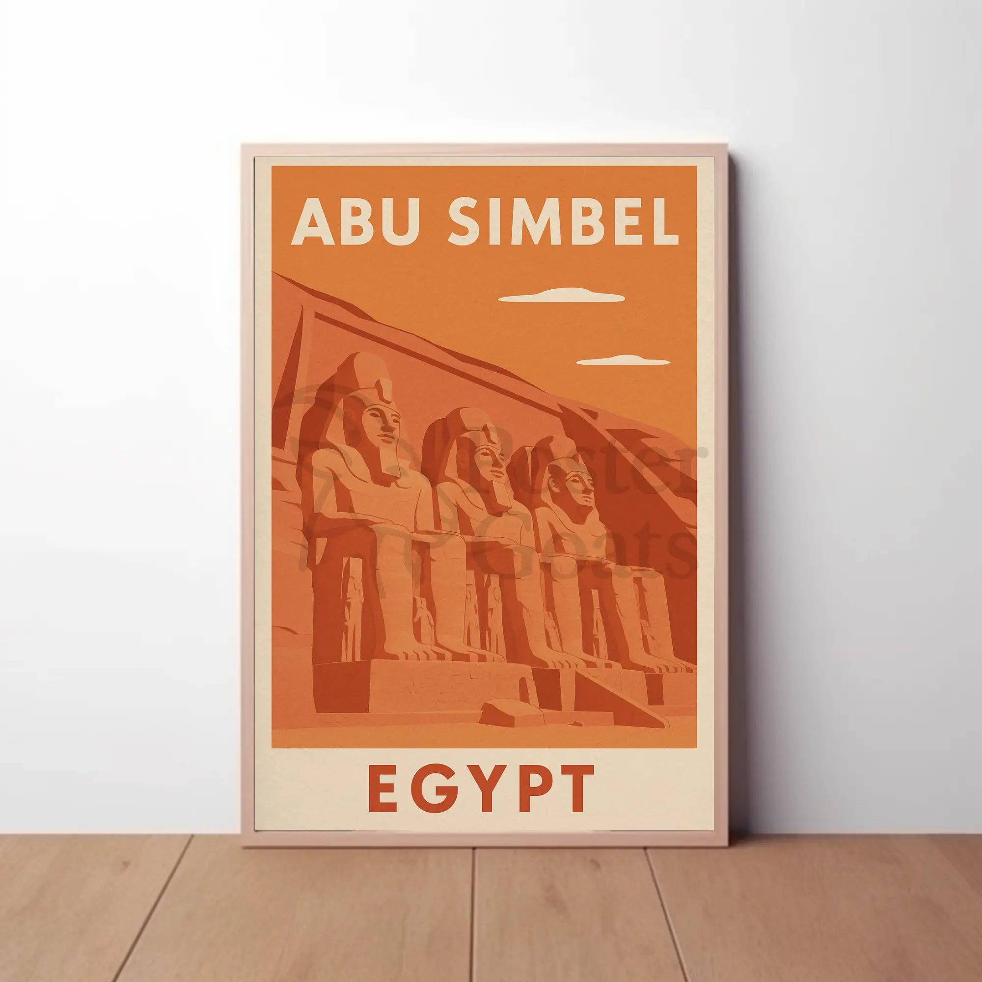 Abu Simbel Egypt Vintage Travel Poster PosterGoat