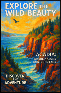 Acadia National Park Autumn Adventure National Park Poster PosterGoat
