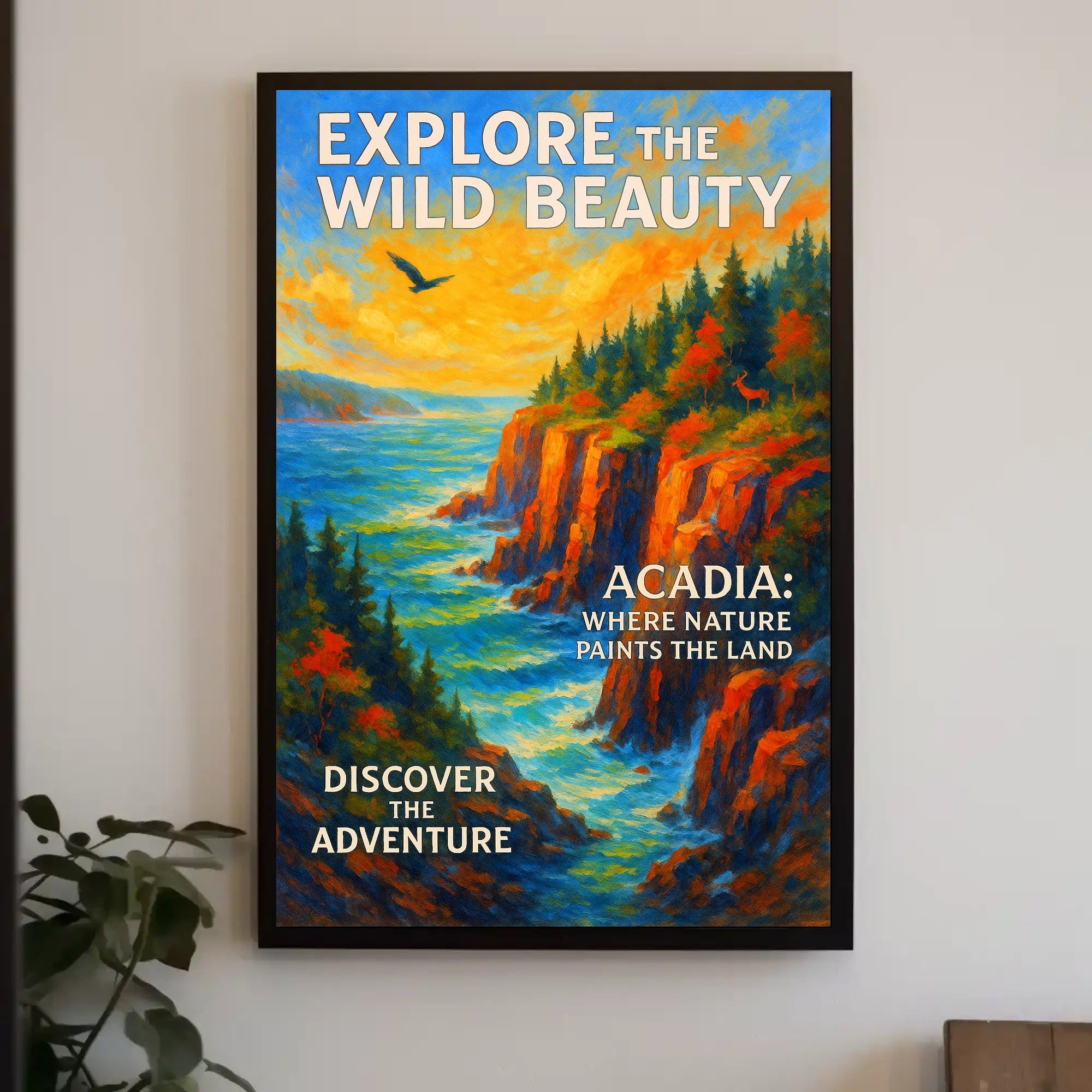 Acadia National Park Autumn Adventure National Park Poster PosterGoat