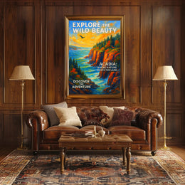 Acadia National Park Autumn Adventure National Park Poster PosterGoat