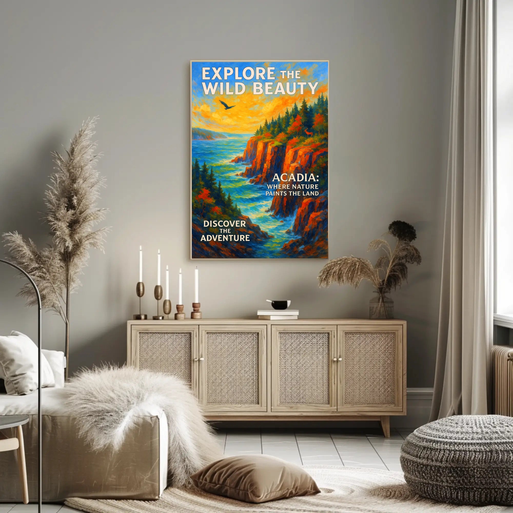 Acadia National Park Autumn Adventure National Park Poster PosterGoat