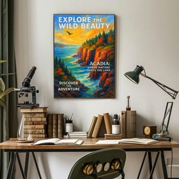 Acadia National Park Autumn Adventure National Park Poster PosterGoat