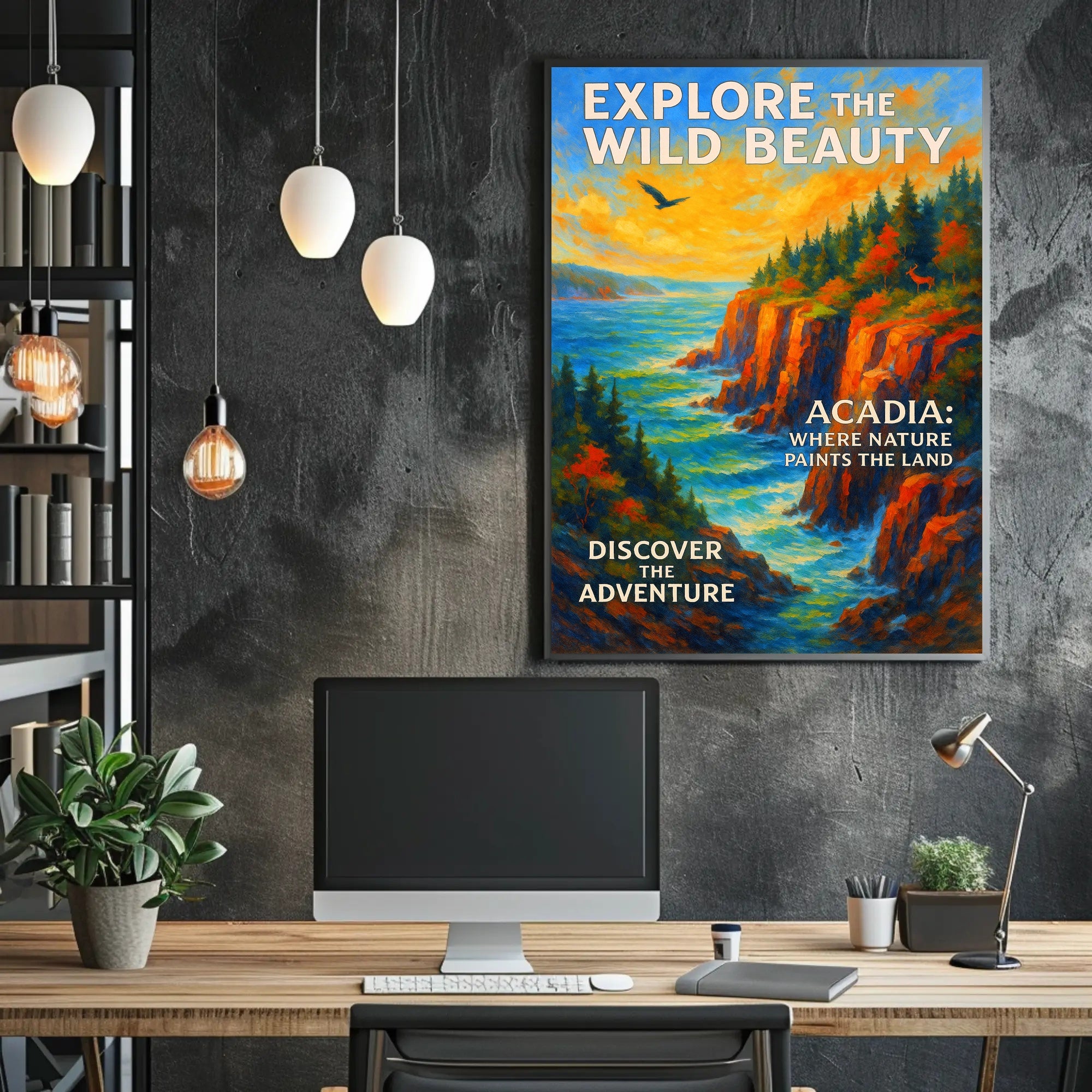 Acadia National Park Autumn Adventure National Park Poster PosterGoat
