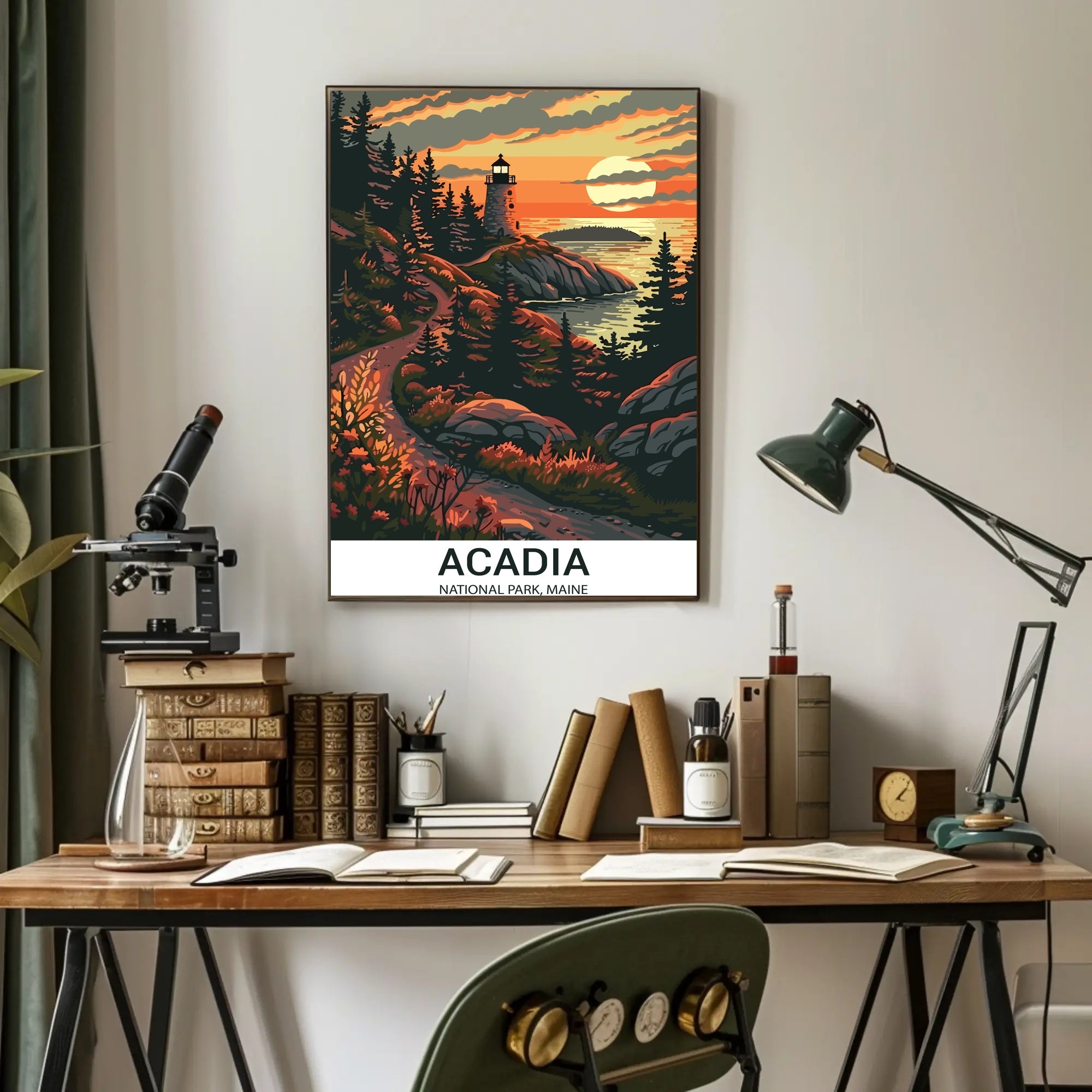 Acadia National Park Scenic Lighthouse National Park Poster PosterGoat