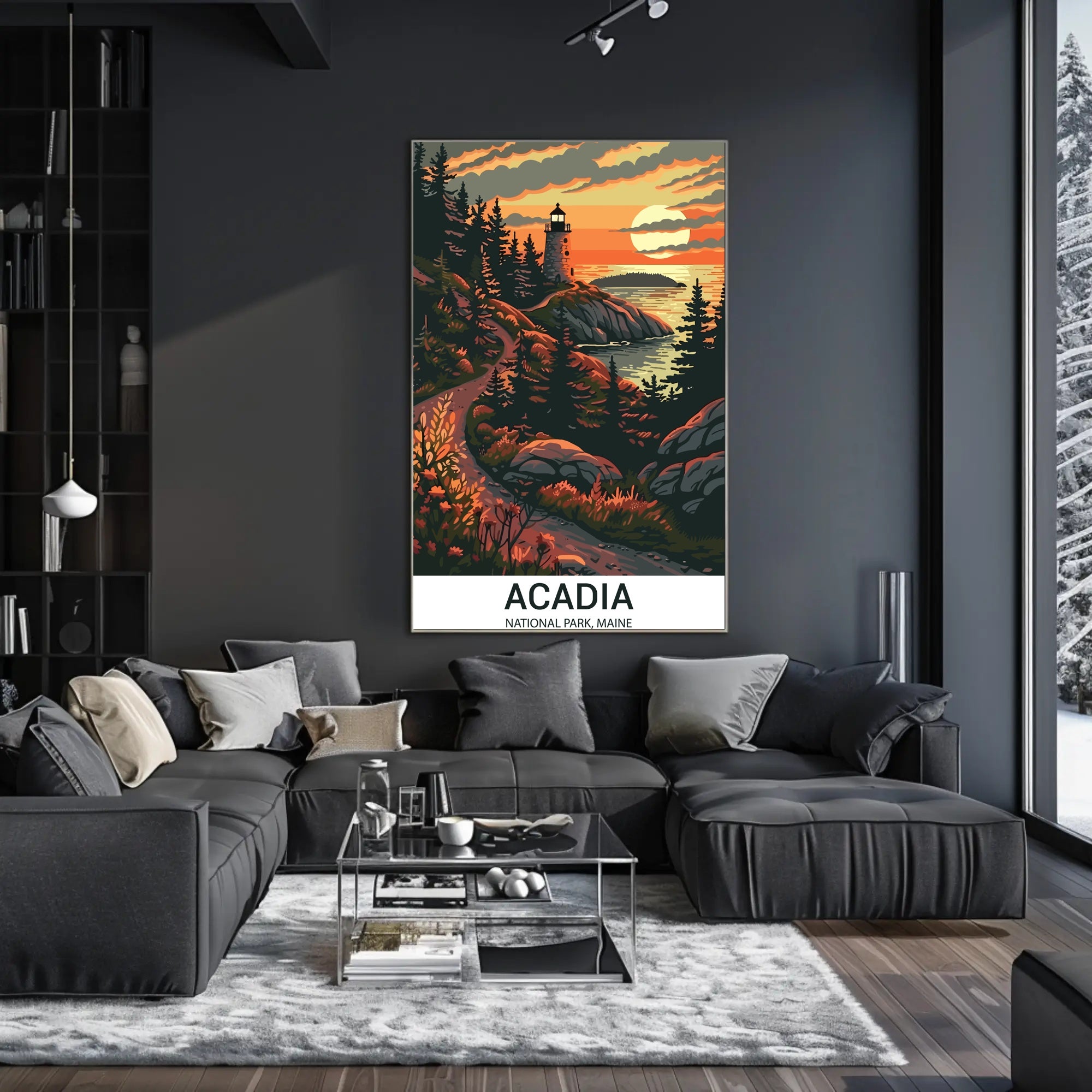 Acadia National Park Scenic Lighthouse National Park Poster PosterGoat