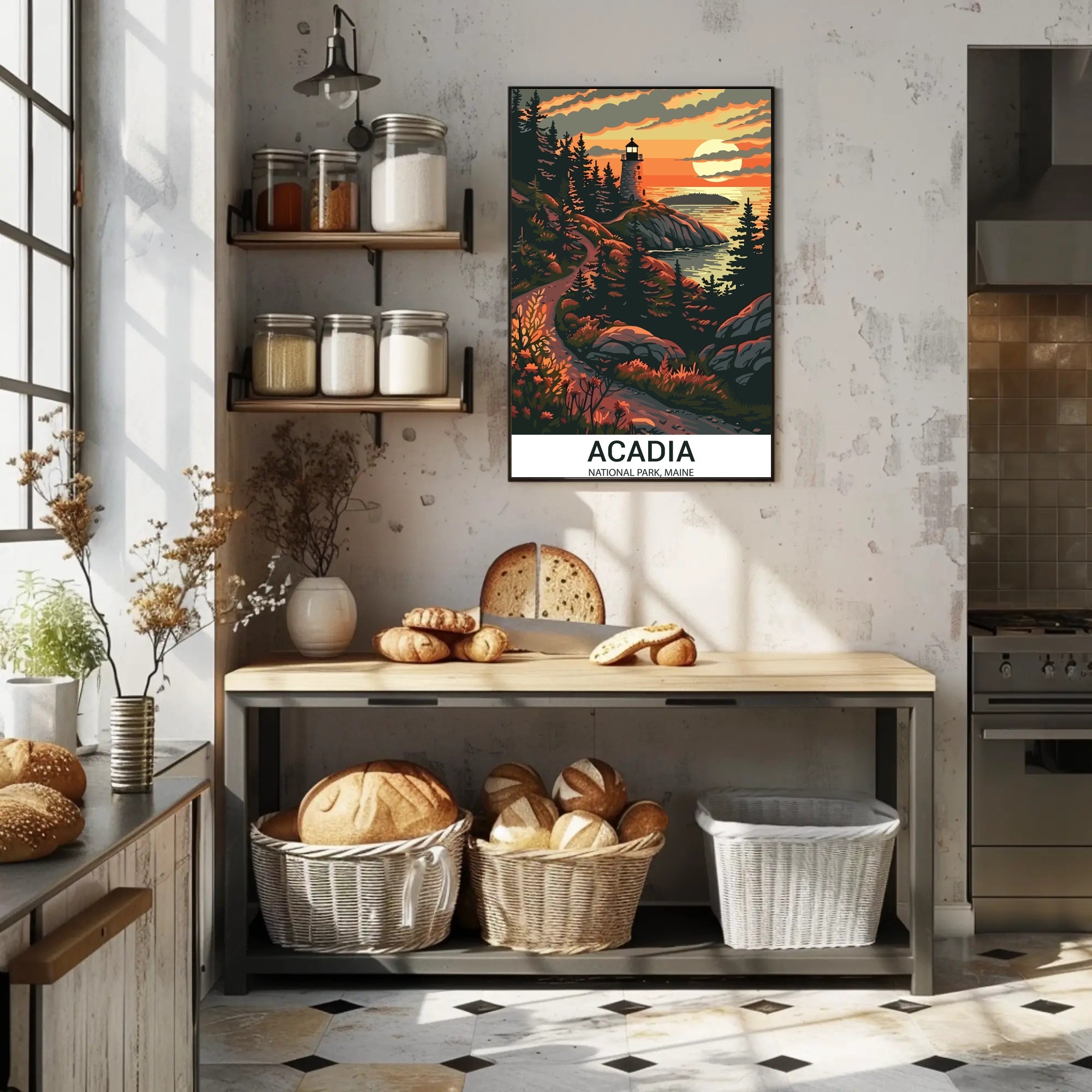 Acadia National Park Scenic Lighthouse National Park Poster PosterGoat