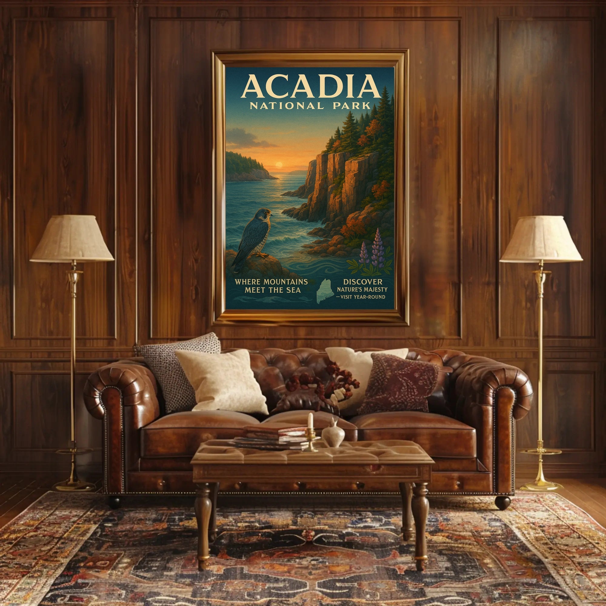Acadia National Park Where Mountains Meet the Sea Poster PosterGoat