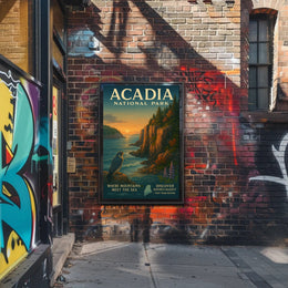 Acadia National Park Where Mountains Meet the Sea Poster PosterGoat