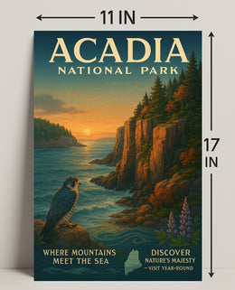 Acadia National Park Where Mountains Meet the Sea Poster PosterGoat