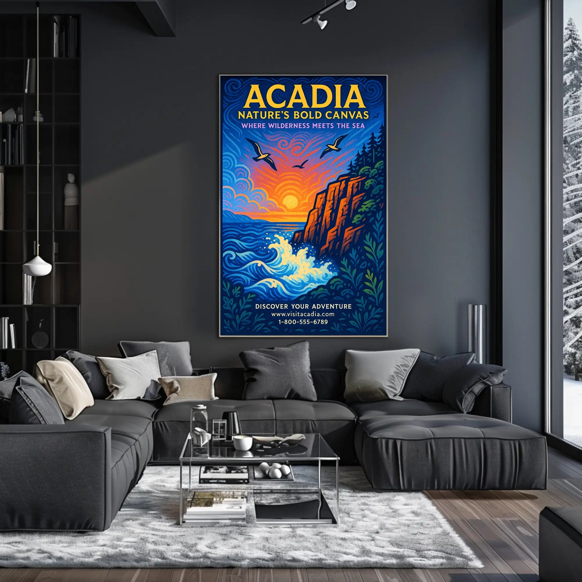 Acadia Nature's Bold Canvas Poster PosterGoat