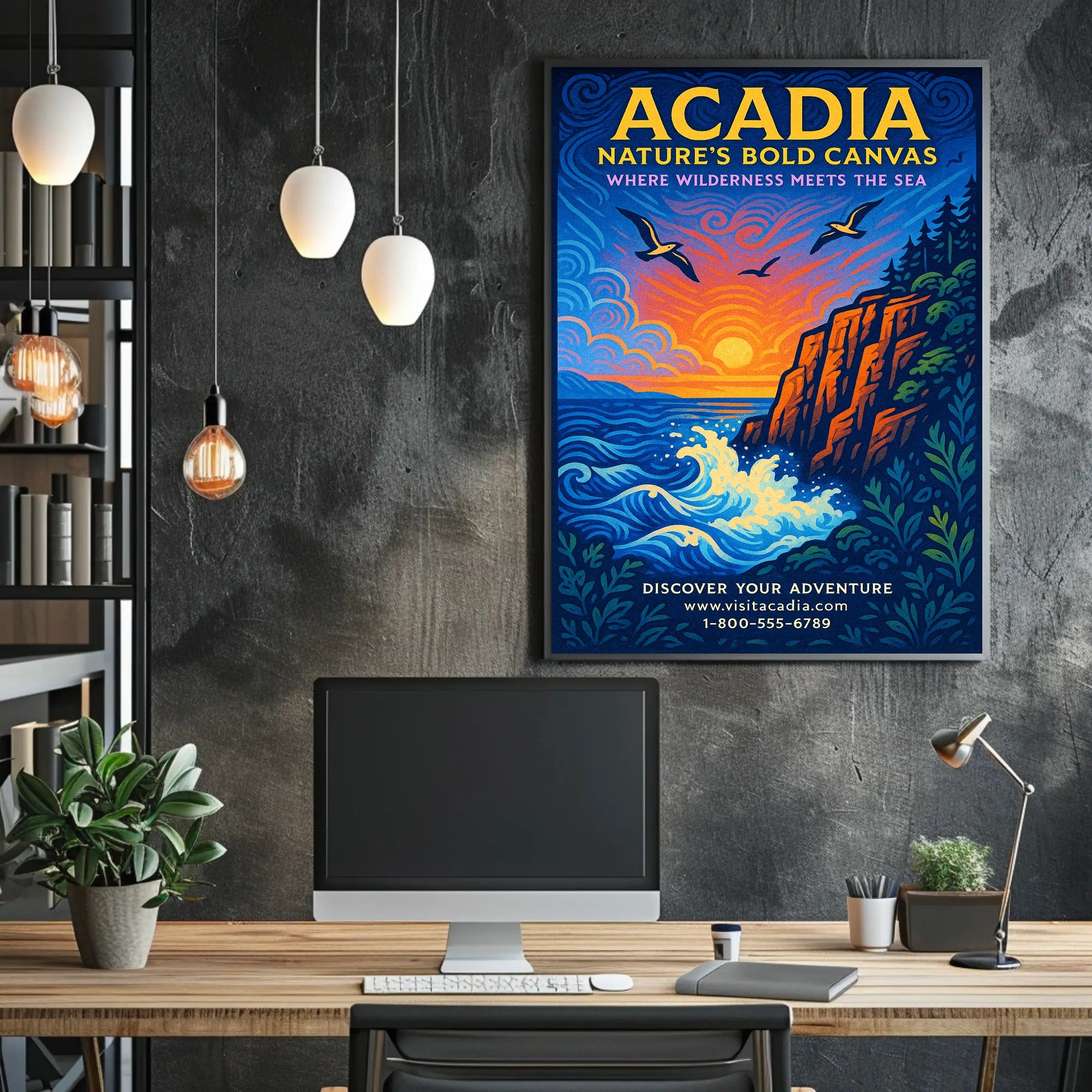 Acadia Nature's Bold Canvas Poster PosterGoat