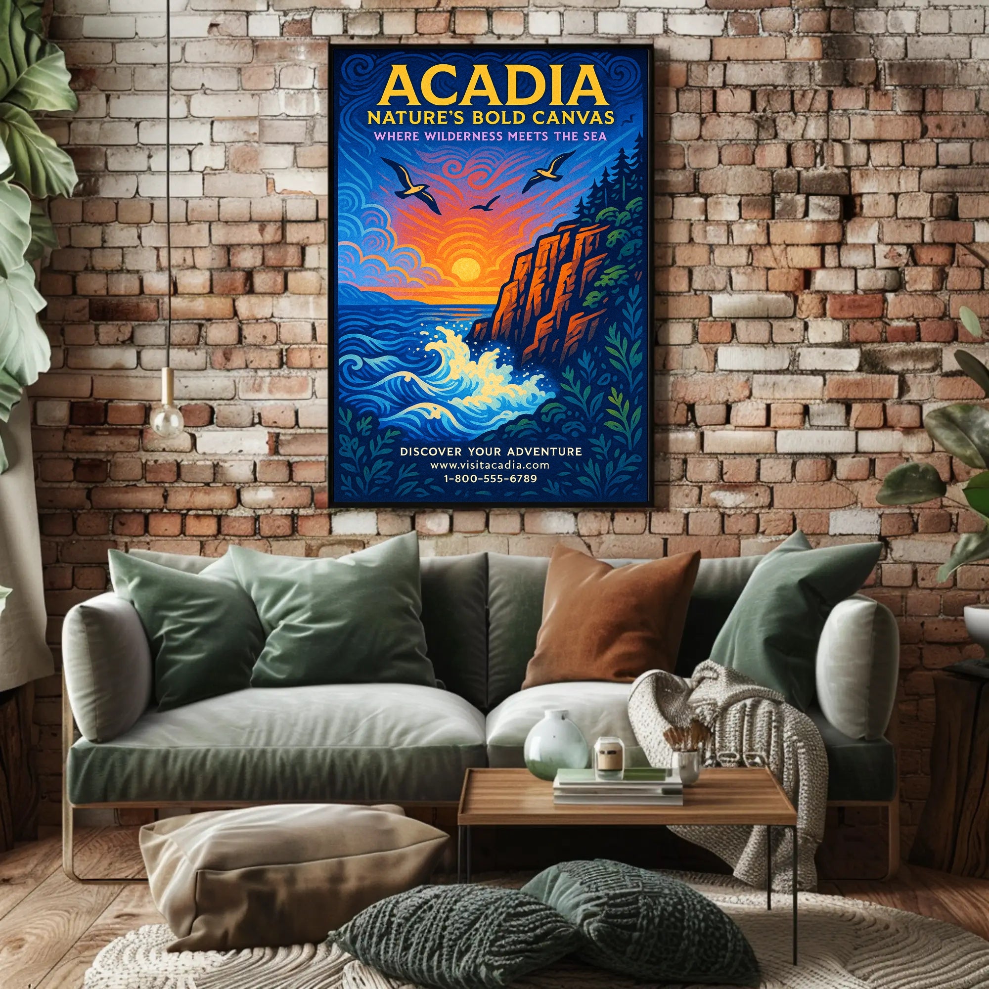 Acadia Nature's Bold Canvas Poster PosterGoat
