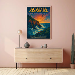 Acadia Natures Bold Canvas Poster PosterGoat