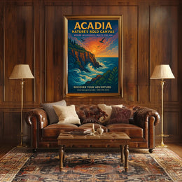 Acadia Natures Bold Canvas Poster PosterGoat