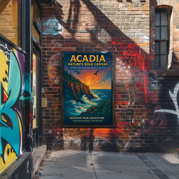 Acadia Natures Bold Canvas Poster PosterGoat