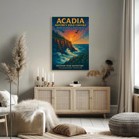 Acadia Natures Bold Canvas Poster PosterGoat
