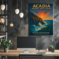 Acadia Natures Bold Canvas Poster PosterGoat