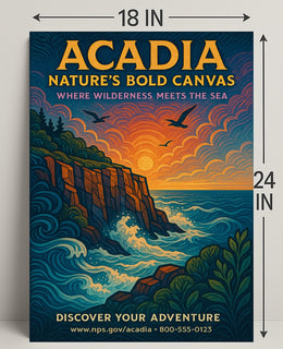 Acadia Natures Bold Canvas Poster PosterGoat