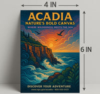 Acadia Natures Bold Canvas Poster PosterGoat