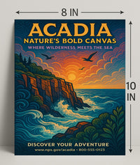Acadia Natures Bold Canvas Poster PosterGoat