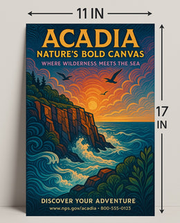Acadia Natures Bold Canvas Poster PosterGoat