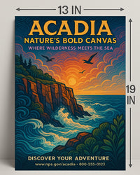 Acadia Natures Bold Canvas Poster PosterGoat