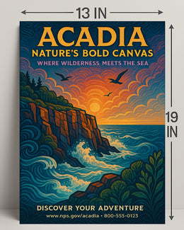 Acadia Natures Bold Canvas Poster PosterGoat