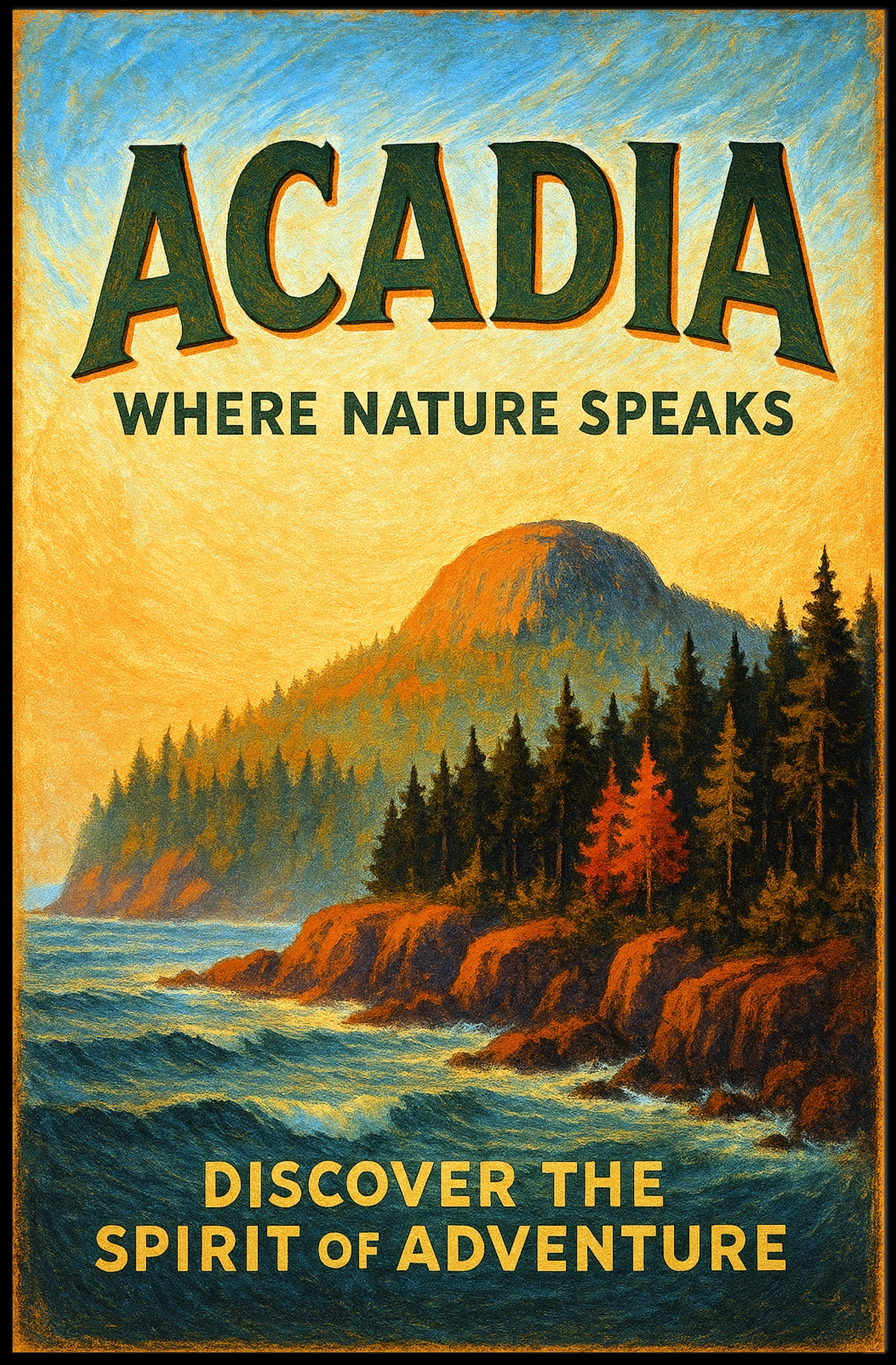 Acadia Where Nature Speaks Poster PosterGoat