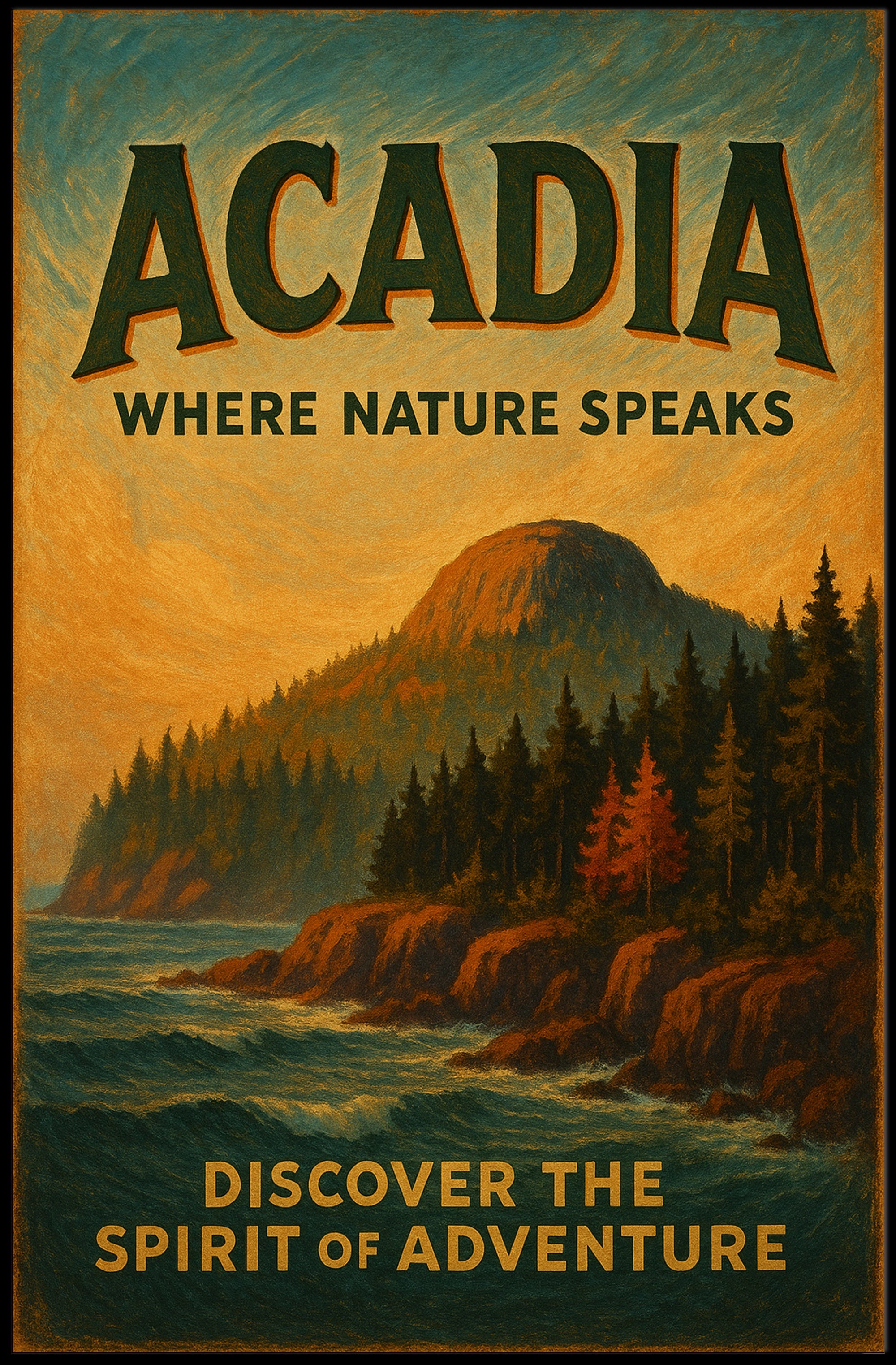 Acadia Where Nature Speaks Poster PosterGoat
