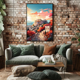 Acropolis in Athens, Greece Heritage Travel Poster PosterGoat