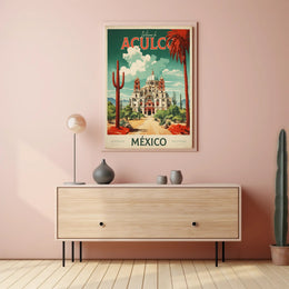 Aculco Travel Poster: Vintage Mexican Desert Aesthetic PosterGoat