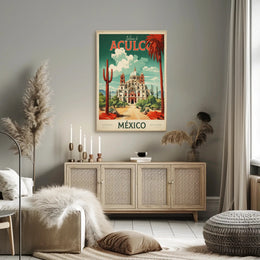 Aculco Travel Poster: Vintage Mexican Desert Aesthetic PosterGoat