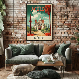 Aculco Travel Poster: Vintage Mexican Desert Aesthetic PosterGoat