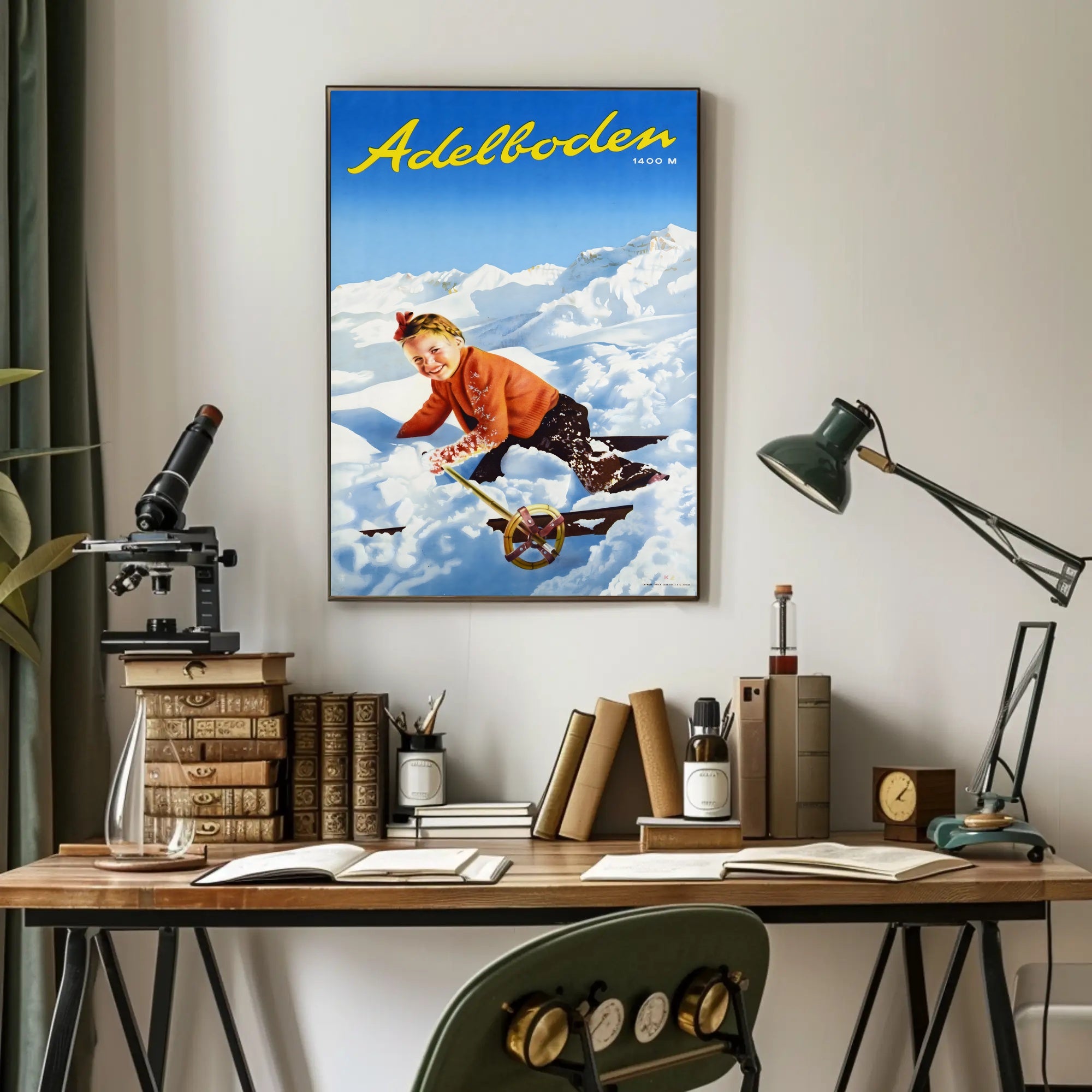 Adelboden Winter Adventure Poster PosterGoat