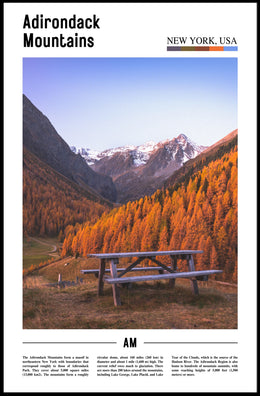 Adirondack Mountains Scenic View National Park Poster PosterGoat