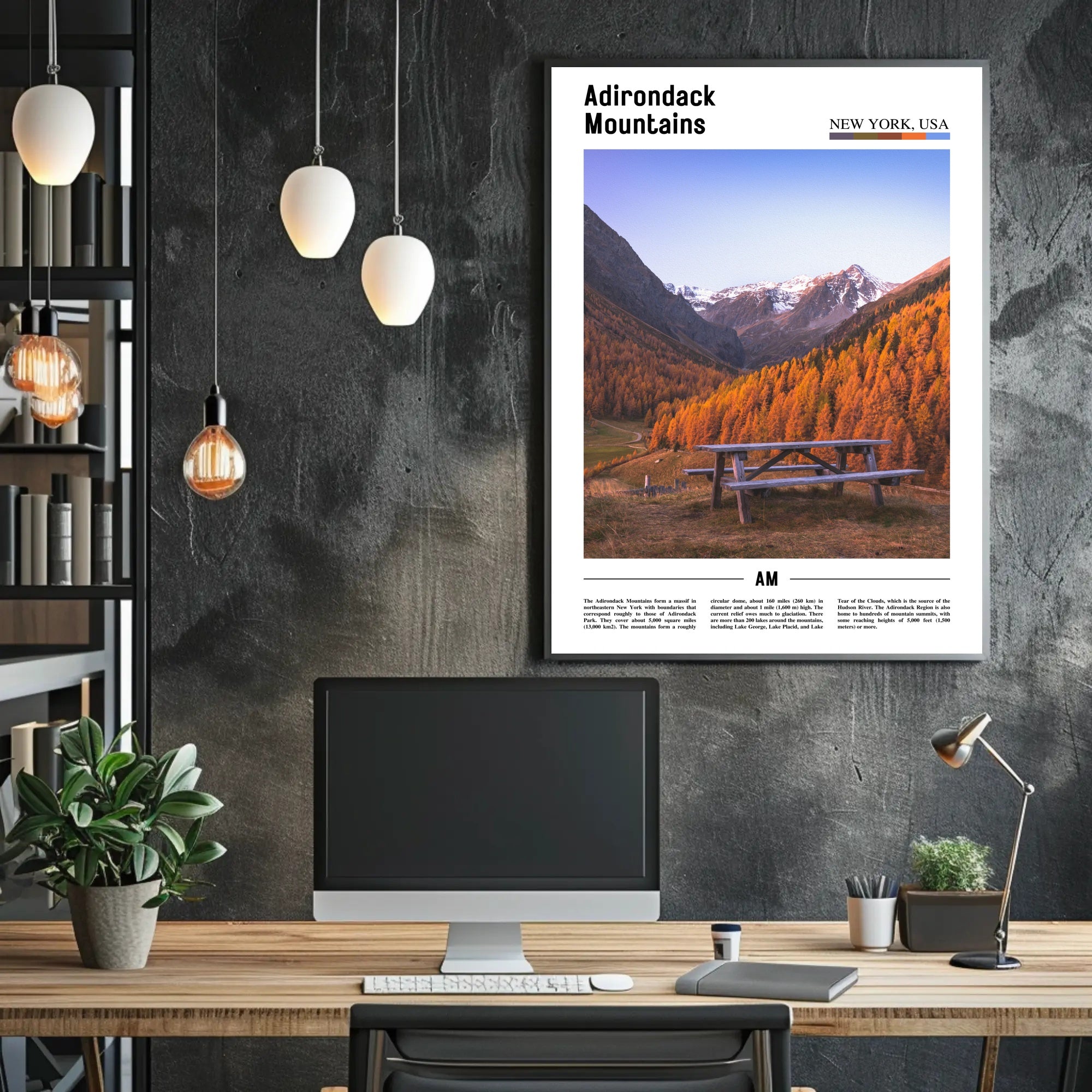 Adirondack Mountains Scenic View National Park Poster PosterGoat