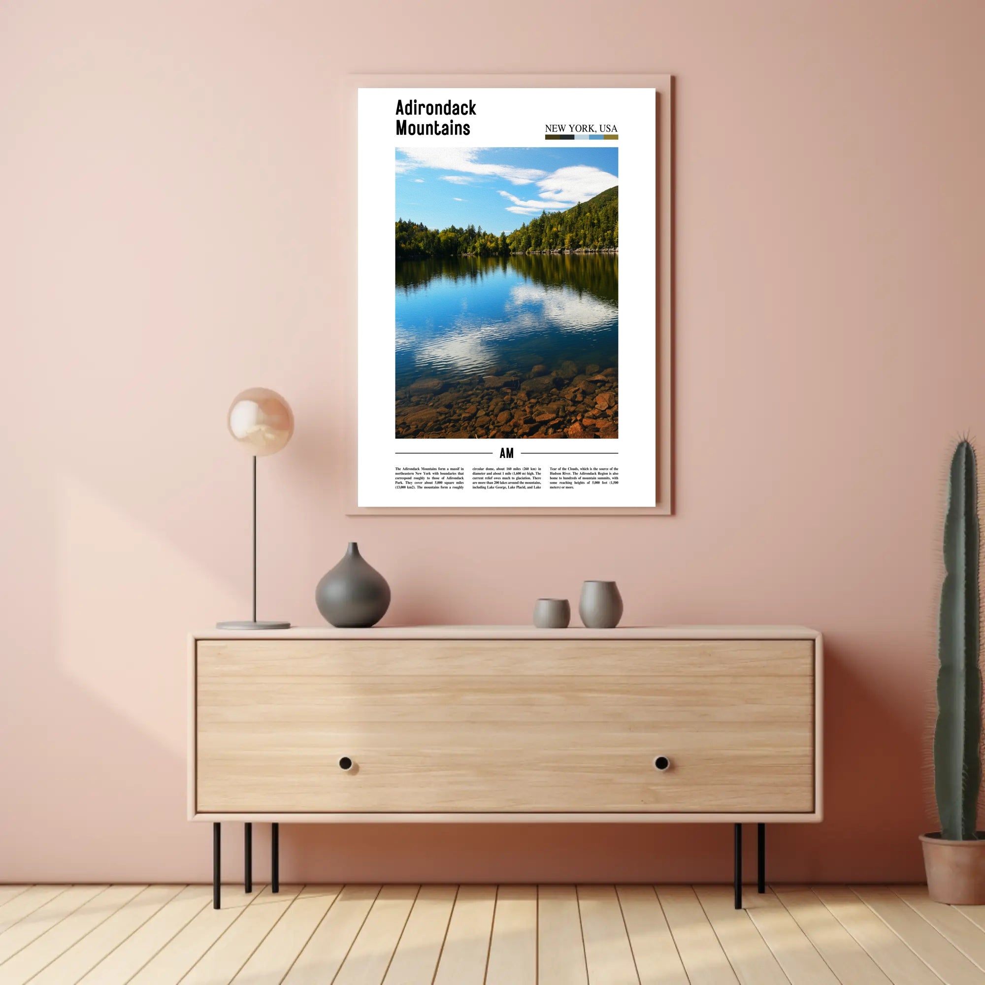 Adirondack Serenity Scenic View Travel Poster PosterGoat